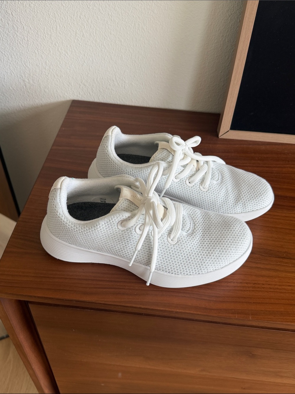 allbirds Women's White Knit Lace-Up Sneakers Tree Runner NZ NWOT